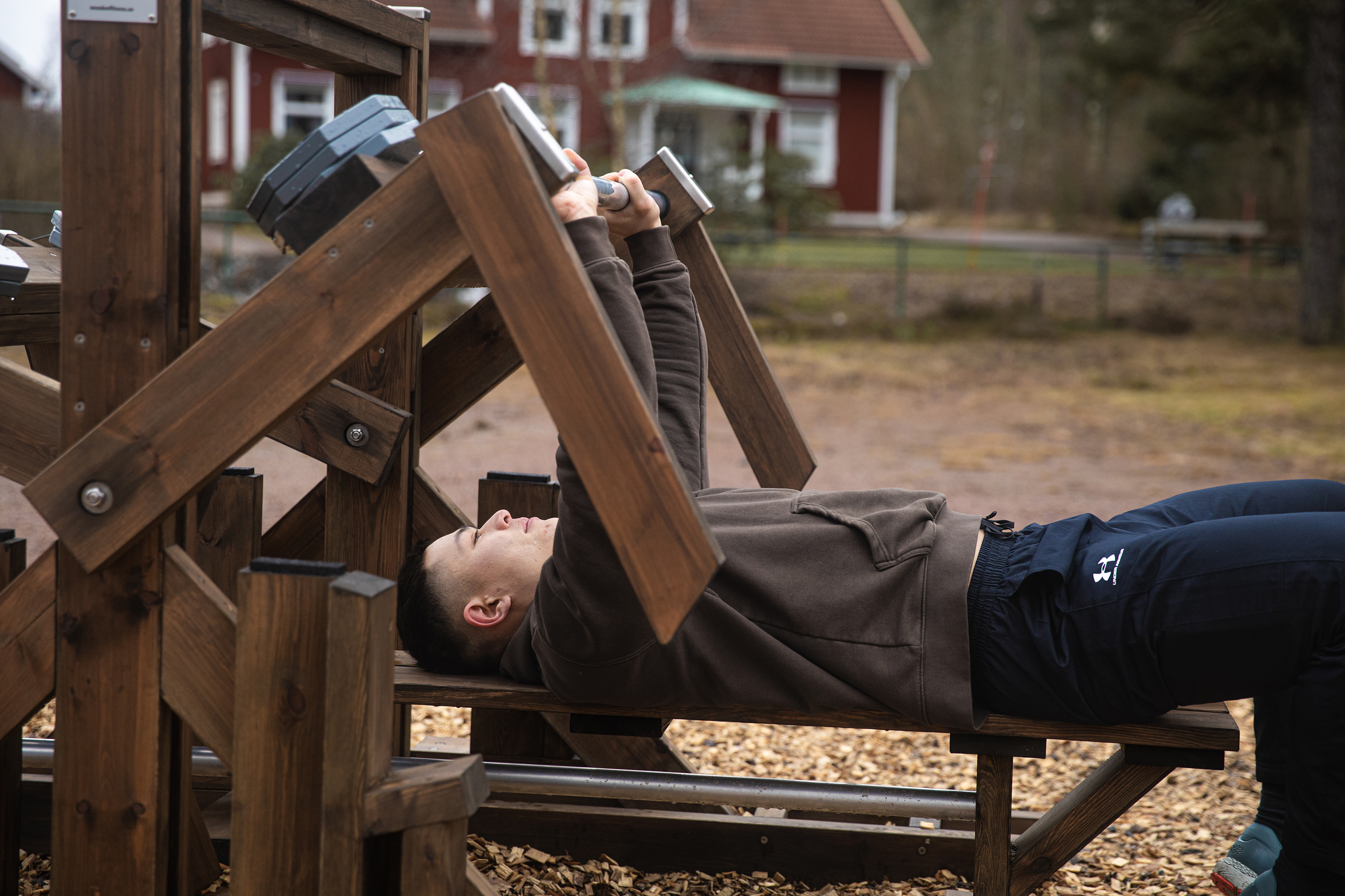 Wooden Fitness Bench Press